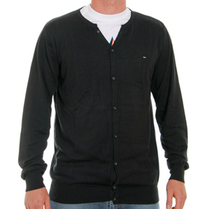 Double Time Henley cardigan - Black