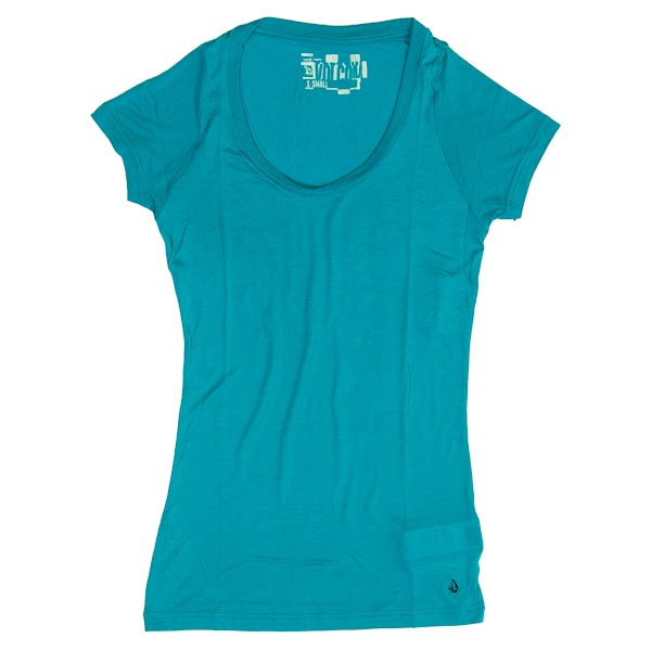 Ladies Volcom T-Shirt - Stone Only - Teal B5311158