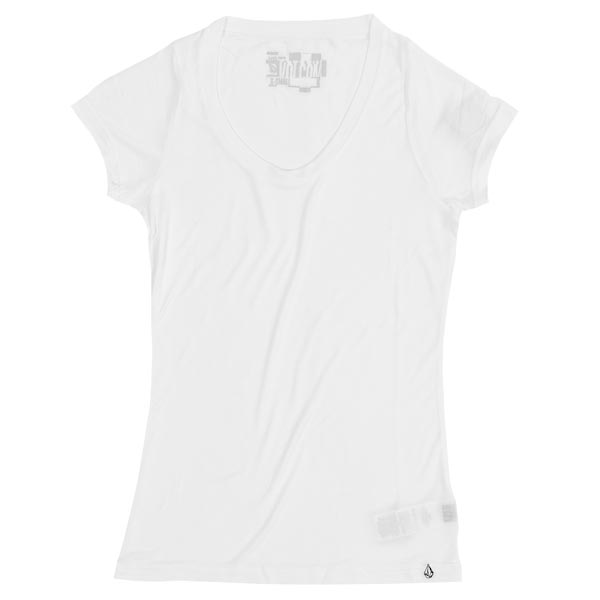 Ladies Volcom T-Shirt - Stone Only - White