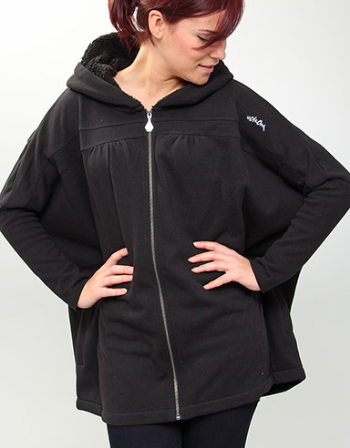 Liza Ladies zip hoody - Black