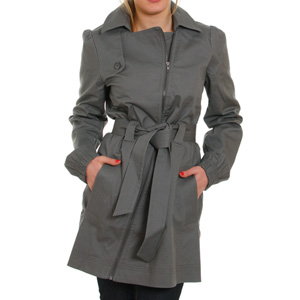 Volcom Ladies Steelgrind Trench coat - Gunmetal