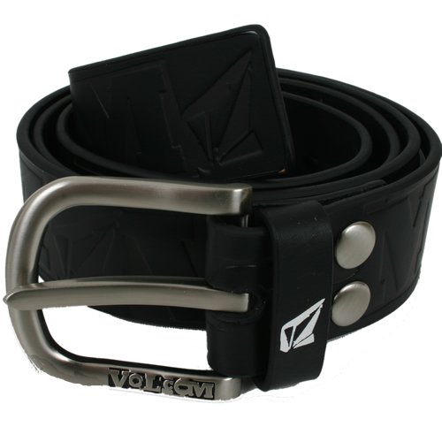 Volcom Mens Volcom The Assortment Leather Belt Black