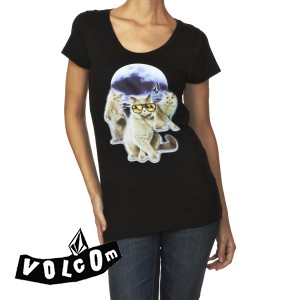 T-Shirts - Volcom Mooncat T-Shirt - Black