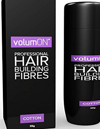 VolumON  Professional Hair Building Fibres- Hair Loss Concealer- COTTON- 28g- Get Upto 30 Uses- CHOOSE FROM 8 HAIR SHADES COLOURS (Medium Brown)