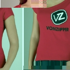 Womens Decolte Travers T-Shirt Red