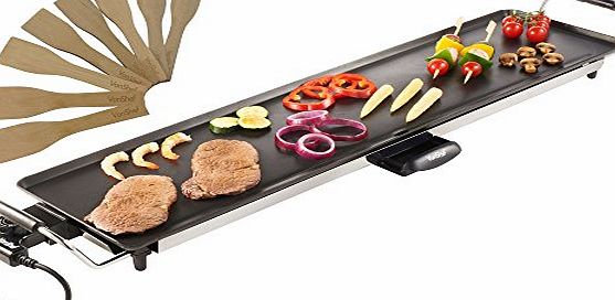 VonShef Electric XXL Teppanyaki Style Barbecue Table Grill Griddle with Adjustable Temperature Control 2000 Watts