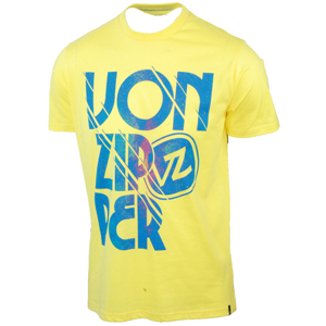 Mens Vonzipper Galaxy T-Shirt. Yellow Cream