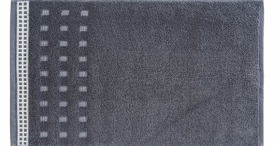 Country Uni Guest Towel, Charcoal/Ivory, 40x60 cm