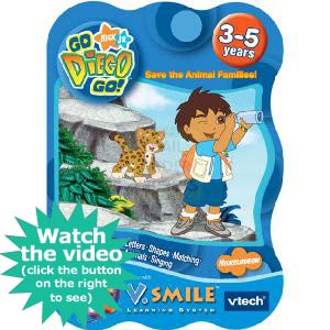 VTech V Smile Learning Game Go Diego Go Save The Animal Famillies