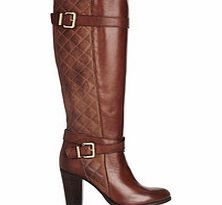 W11 ATELIER ITALIAN COLLECTION Tan leather and buckle heeled boots