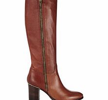 W11 ATELIER ITALIAN COLLECTION Tan lizard-effect leather heeled boots