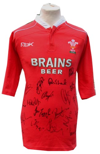 Wales fully signed 2007 shirt