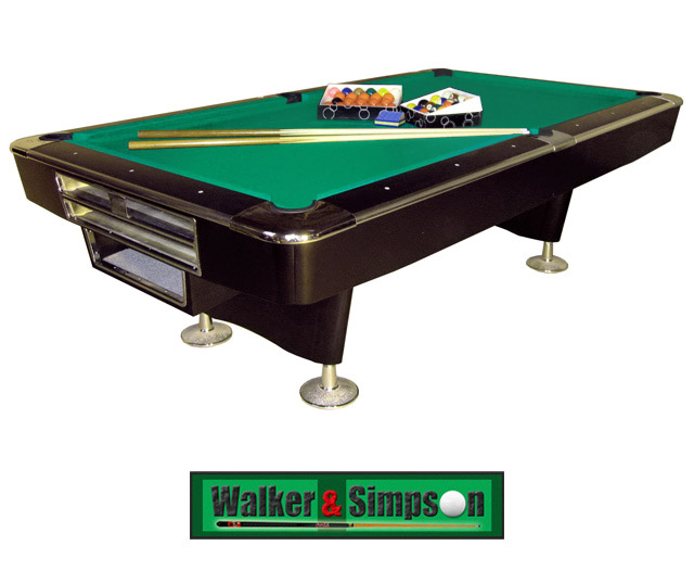 Walker and Simpson 8ft Americana Pool Table in Black   accessories