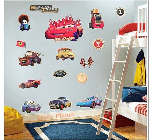 Wall Stickers Warehouse LARGE DISNEY PIXAR CARS / LIGHTNING MCQUEEN / MATER CHILDRENS ROOM DECOR WALL STICKER 70 x 50cm