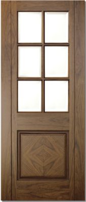 WALNUT DOOR BARCELONA GLAZED PRE FINISHED 78x24