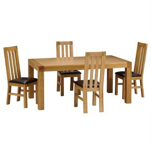 180cm Dining Table with 4 Chairs