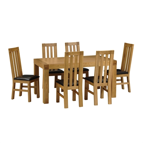 Walton Oak Dining Set with 6 Chairs 360.025