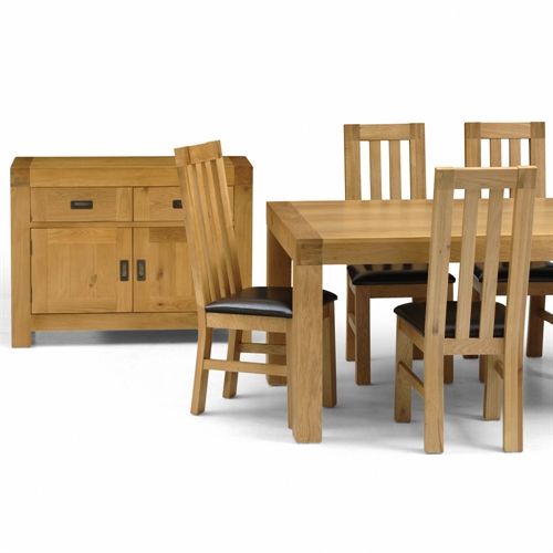 Walton Oak Dining Table, 4 Chairs and Sideboard