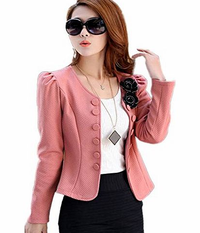 Walwh Womens Double Breasted Check Blazer Suit Ladies Jacket Coat