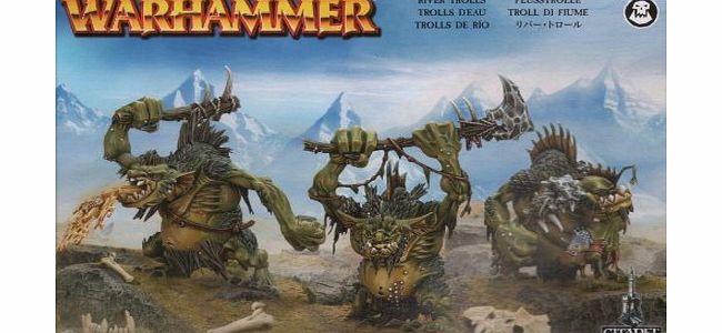 Warhammer Orcs amp; Goblins River Trolls (2010, 3 Figures, Plastic)