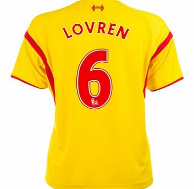 Liverpool Away Shirt 2014/15 Womens with Lovren