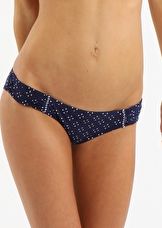 Watercult, 1295[^]221019 Dainty Dots Ruched Side Hipster - Nautic