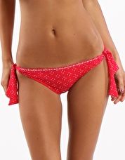Watercult, 1295[^]215279 Dainty Dots Tie Side Hipster - Cherry
