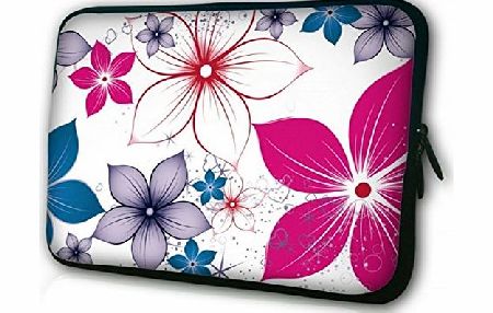 Waterfly Fashion Flower Stytle 14`` 14.1`` 14.4`` Inch Laptop Notebook Computer PC Sleeve Carrying Bag Case Pouch Protetor Cover Holder for ASUS D450CA-AH21 /HP Chromebook 14 /HP Stream /Samsung ATIV Bo