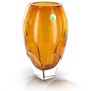 Crystal Amber Vase