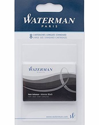 Waterman Ink Cartridges, Pack of 8, Black