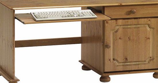 HOUSTON - Solid Wood Office Desk / Workstation - Antique Pine