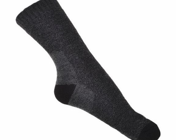 WB Socks 2 Pairs of Ladies Wool Coolmax Walking Socks Grey/ Black