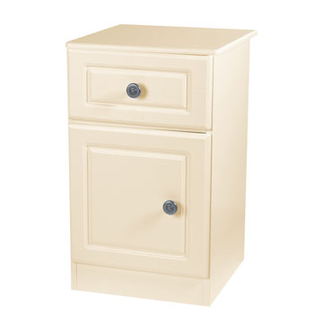 Welcome Furniture Amelie Cream 1 Door 1 Drawer Bedside Table