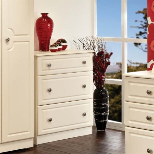 Welcome Furniture Amelie Cream Deep 3 Drawer Chest