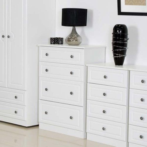 Welcome Furniture Amelie White Deep 4 Drawer Chest