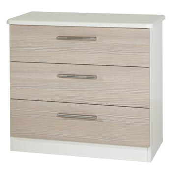 Cino 3 Drawer Chest in Coffee and Cream