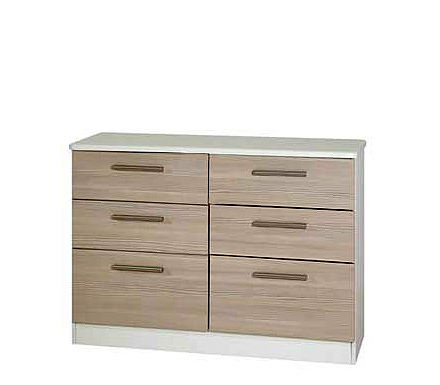 Welcome Furniture Cino 6 Drawer Chest in Coffee and Cream