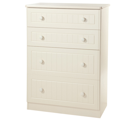 Welcome Furniture Cornwall Magnolia Deep 4 Drawer Chest