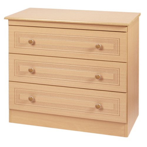 Welcome Furniture Eske 3 Drawer Chest in Beech
