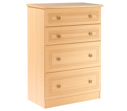 Welcome Furniture Eske Deep 4 Drawer Chest in Beech