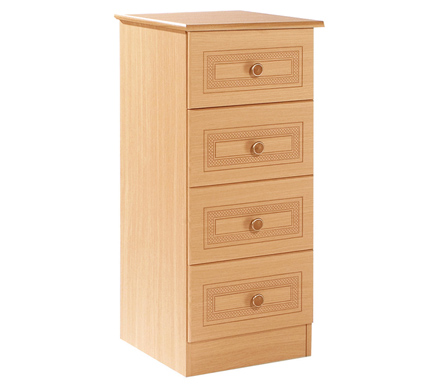 Welcome Furniture Eske Narrow 4 Drawer Chest in Beech