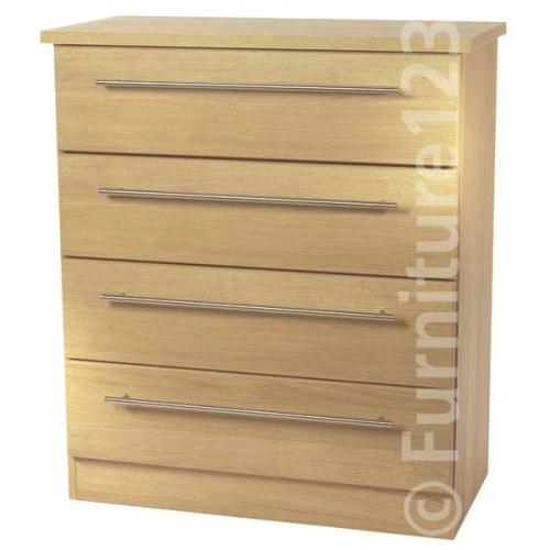 Welcome Furniture Loxley 4 Drawer Chest in Maple