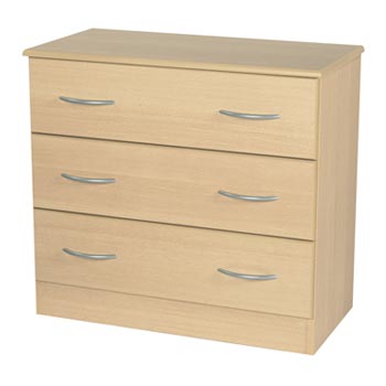 Welcome Furniture Stratford 3 Drawer Chest in Light Oak