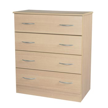 Welcome Furniture Stratford 4 Drawer Chest in Light Oak