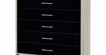 Welle Metro 5 Drawer Wide Chest