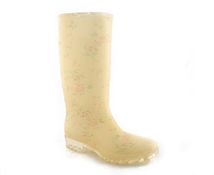 wellington Boot With Flower Print