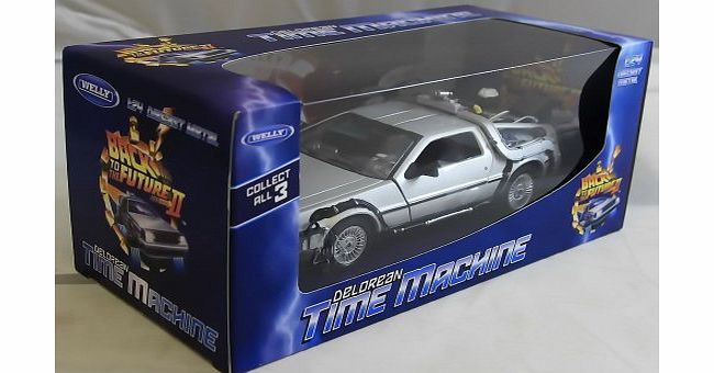 Welly Back To The Future Part 2 DeLorean Time Machine 1:24 Scale Diecast Model Car