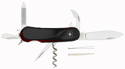 Wenger EVO 10 SOFT GRIP BLACK SWISS ARMY KNIFE