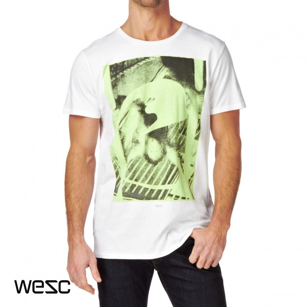 Mens Wesc E Photoprint T-Shirt - White