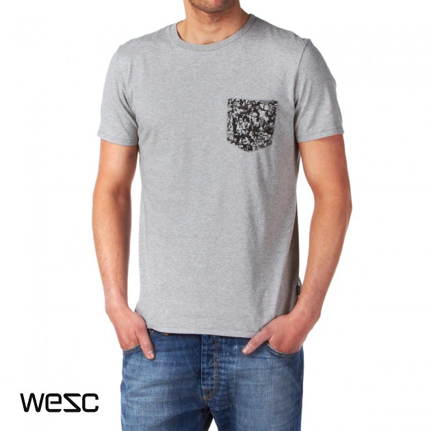 Mens Wesc Human Disorder T-Shirt - Grey Melange
